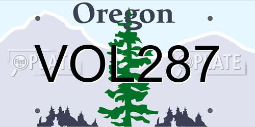 VOL287 Oregon License Plate