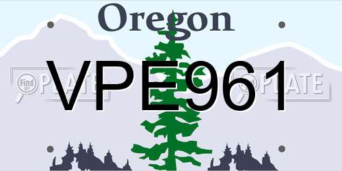 VPE961 Oregon License Plate