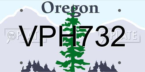 VPH732 Oregon License Plate