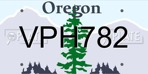 VPH782 Oregon License Plate