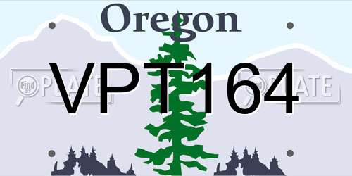 VPT164 Oregon License Plate