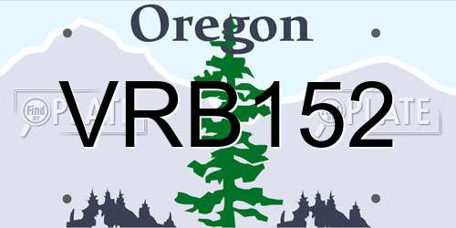 VRB152 Oregon License Plate
