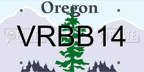 VRBB14 Oregon License Plate