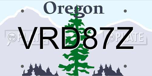 VRD87Z Oregon License Plate