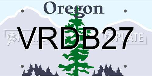 VRDB27 Oregon License Plate