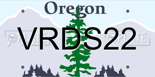 VRDS22 Oregon License Plate