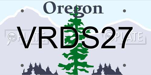 VRDS27 Oregon License Plate