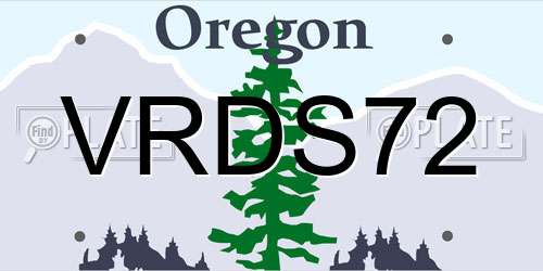 VRDS72 Oregon License Plate