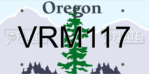 VRM117 Oregon License Plate