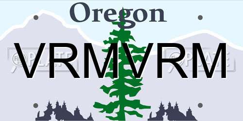 VRMVRM Oregon License Plate