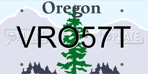 VRO57T Oregon License Plate