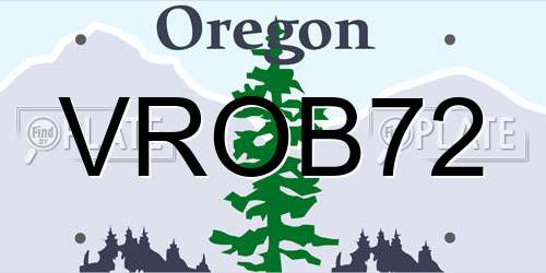 VROB72 Oregon License Plate