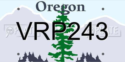 VRP243 Oregon License Plate