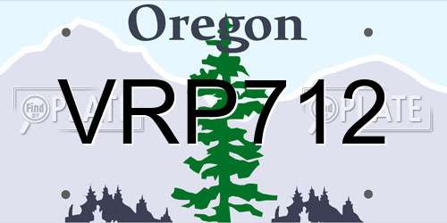 VRP712 Oregon License Plate