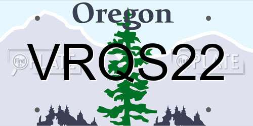 VRQS22 Oregon License Plate