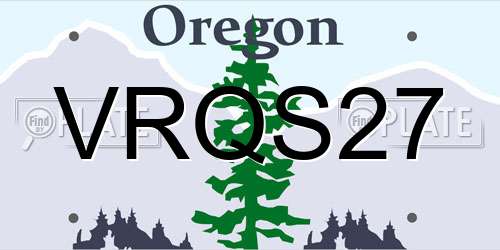 VRQS27 Oregon License Plate