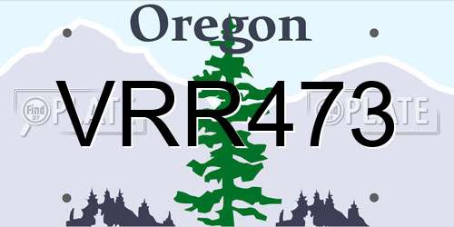 VRR473 Oregon License Plate