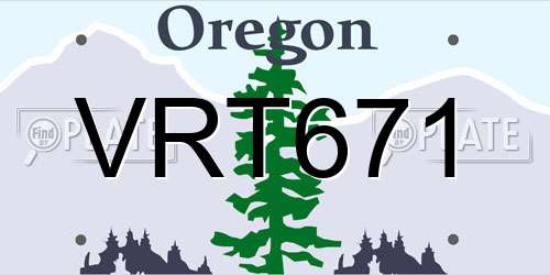 VRT671 Oregon License Plate