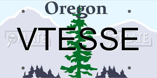 VTESSE Oregon License Plate
