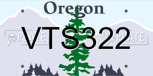VTS322 Oregon License Plate