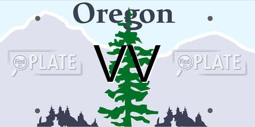 VV Oregon License Plate