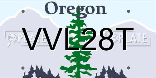 VVL28T Oregon License Plate