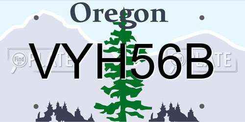 VYH56B Oregon License Plate