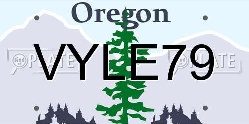 VYLE79 Oregon License Plate