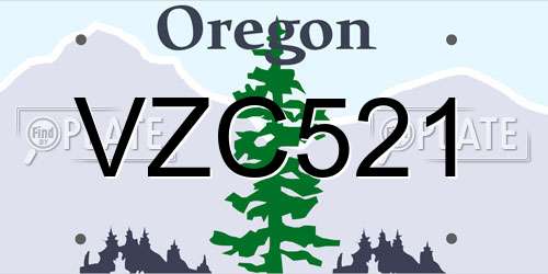 VZC521 Oregon License Plate