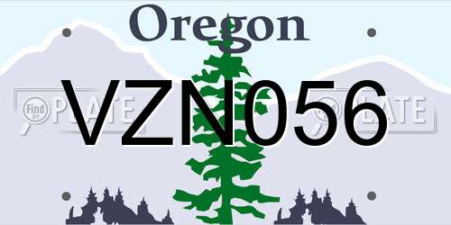 VZN056 Oregon License Plate