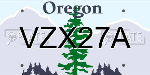 VZX27A Oregon License Plate