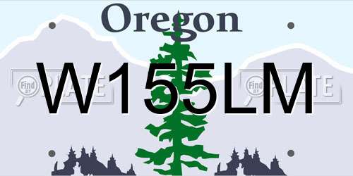 W155LM Oregon License Plate