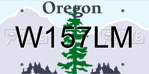 W157LM Oregon License Plate