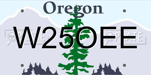 W25OEE Oregon License Plate