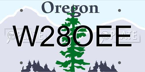 W28OEE Oregon License Plate