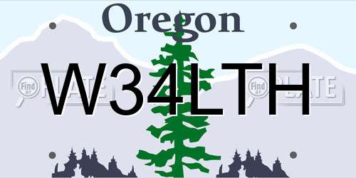 W34LTH Oregon License Plate