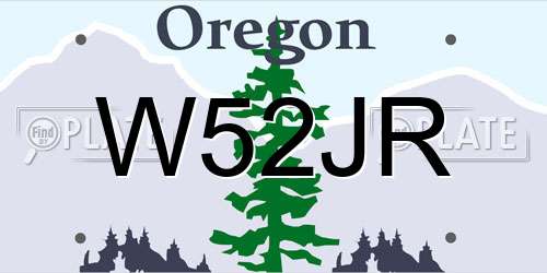 W52JR Oregon License Plate