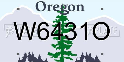 W6431O Oregon License Plate