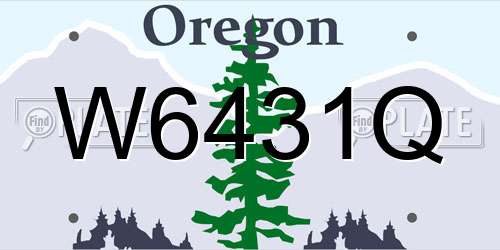 W6431Q Oregon License Plate