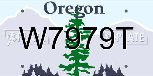 W7979T Oregon License Plate