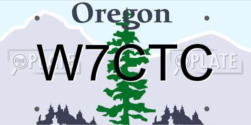 W7CTC Oregon License Plate