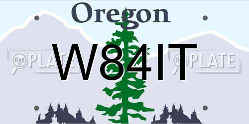 W84IT Oregon License Plate
