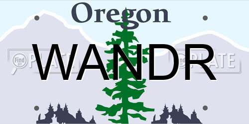 WANDR Oregon License Plate