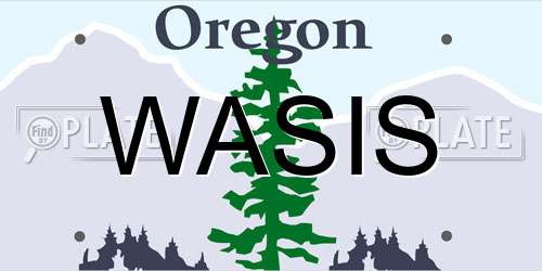 WASIS Oregon License Plate