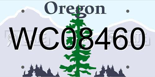 WC08460 Oregon License Plate