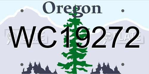 WC19272 Oregon License Plate