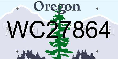 WC27864 Oregon License Plate