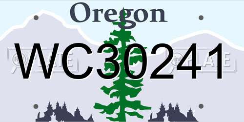 WC30241 Oregon License Plate