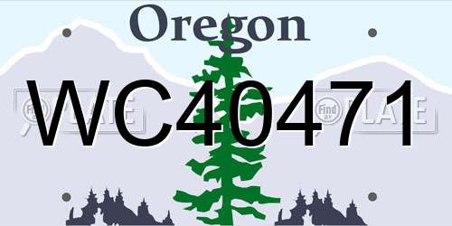 WC40471 Oregon License Plate