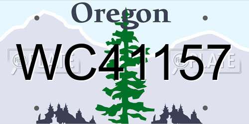 WC41157 Oregon License Plate